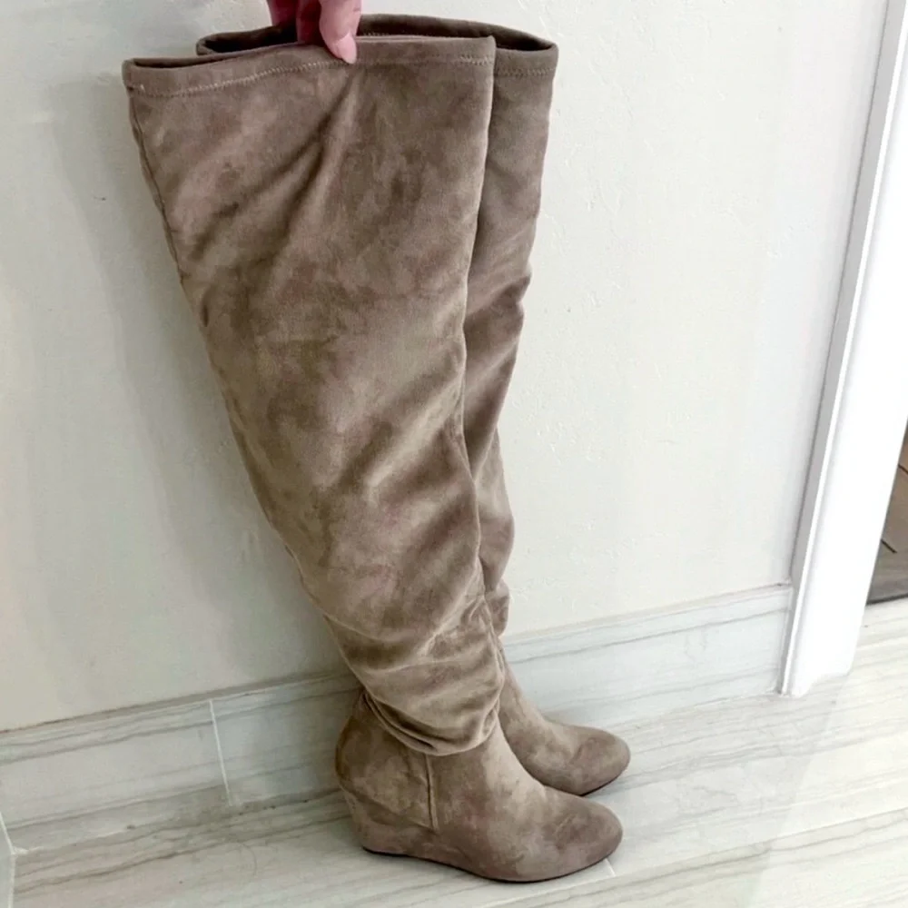 Chinese Laundry Over the Knee Boots- Tan Size 9.5 - Picture 10 of 15
